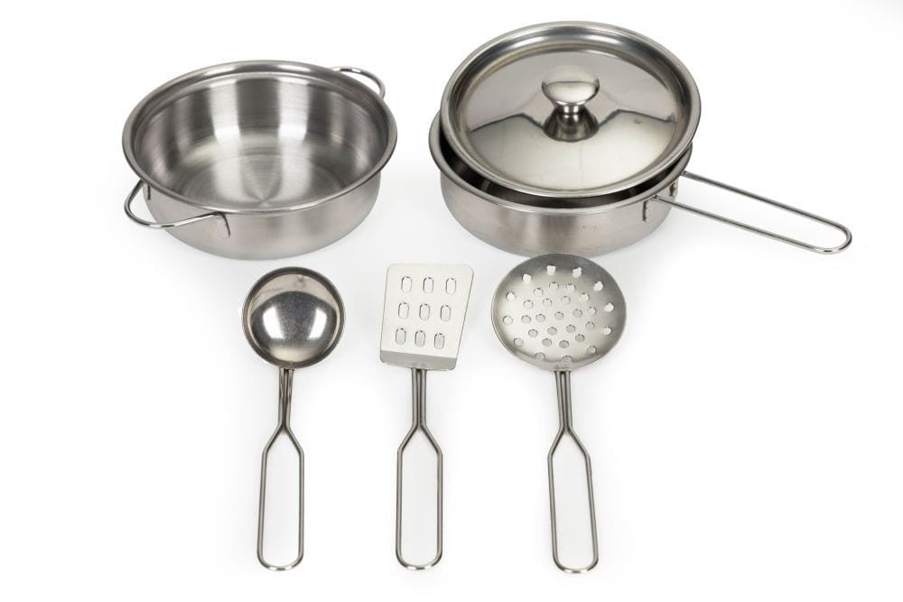 Houten speelkeuken roze met oven, magnetron en accessoires – afbeelding 6