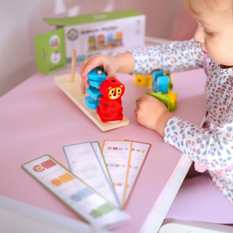 Houten stapelpuzzel met dieren – montessori sorteerspel – afbeelding 13
