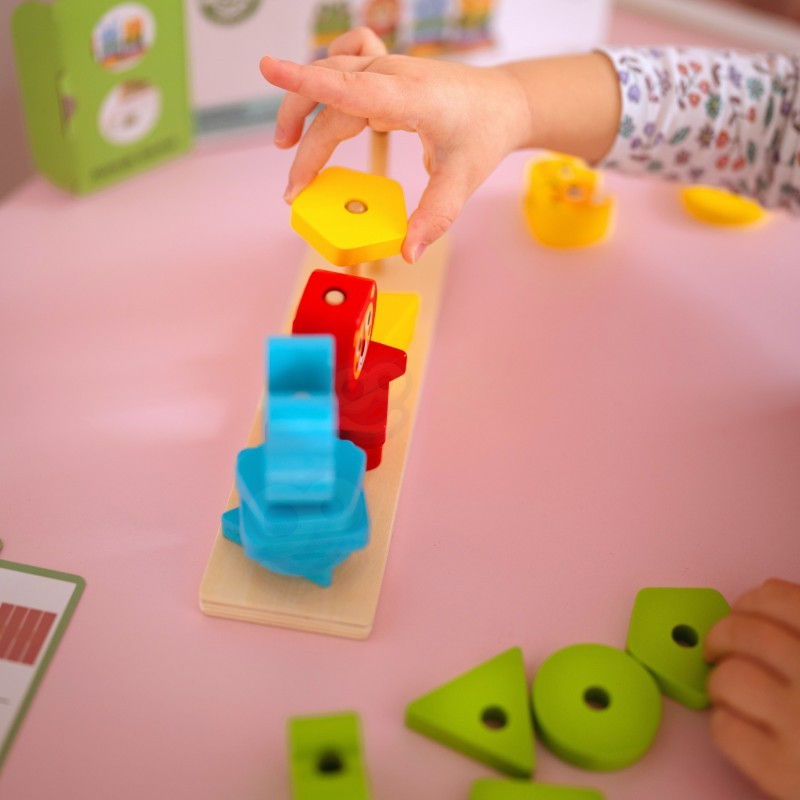 Houten stapelpuzzel met dieren – montessori sorteerspel – afbeelding 15