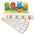 Houten stapelpuzzel met dieren – montessori sorteerspel – afbeelding 4
