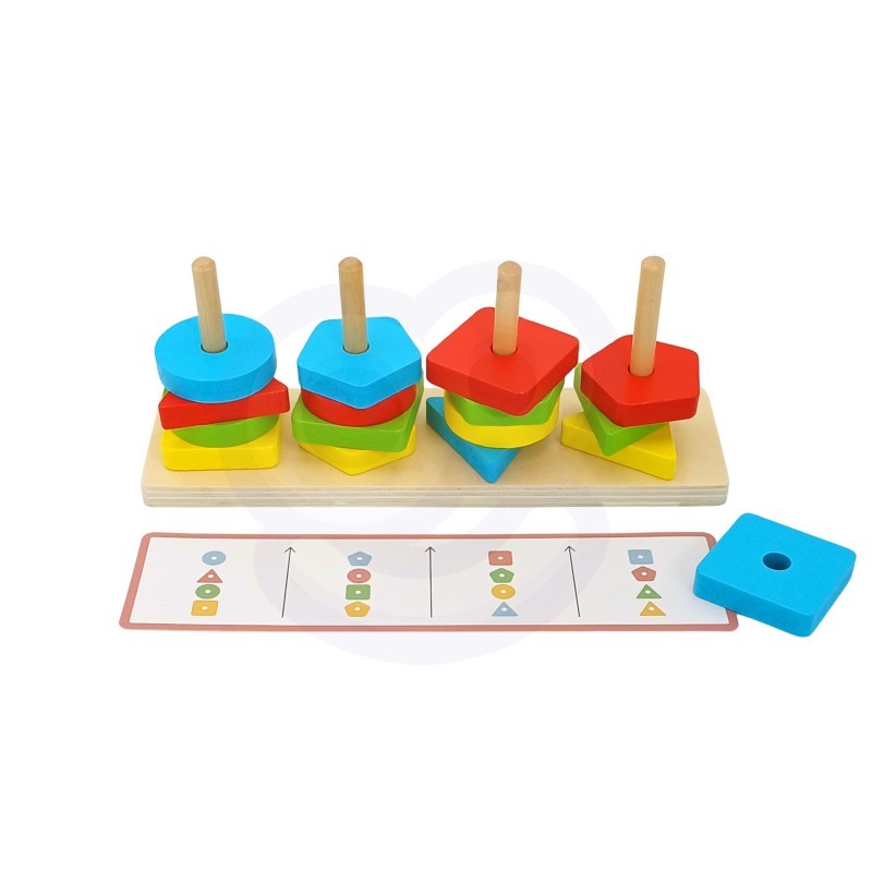 Houten stapelpuzzel met dieren – montessori sorteerspel – afbeelding 6