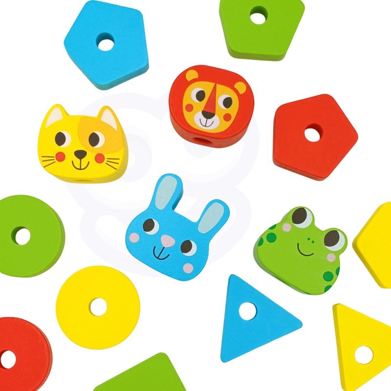 Houten stapelpuzzel met dieren – montessori sorteerspel – afbeelding 9