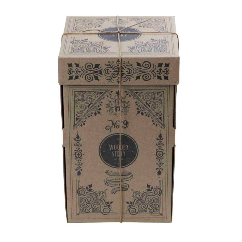Houten stapeltoren naturel – vierkante piramide – afbeelding 3