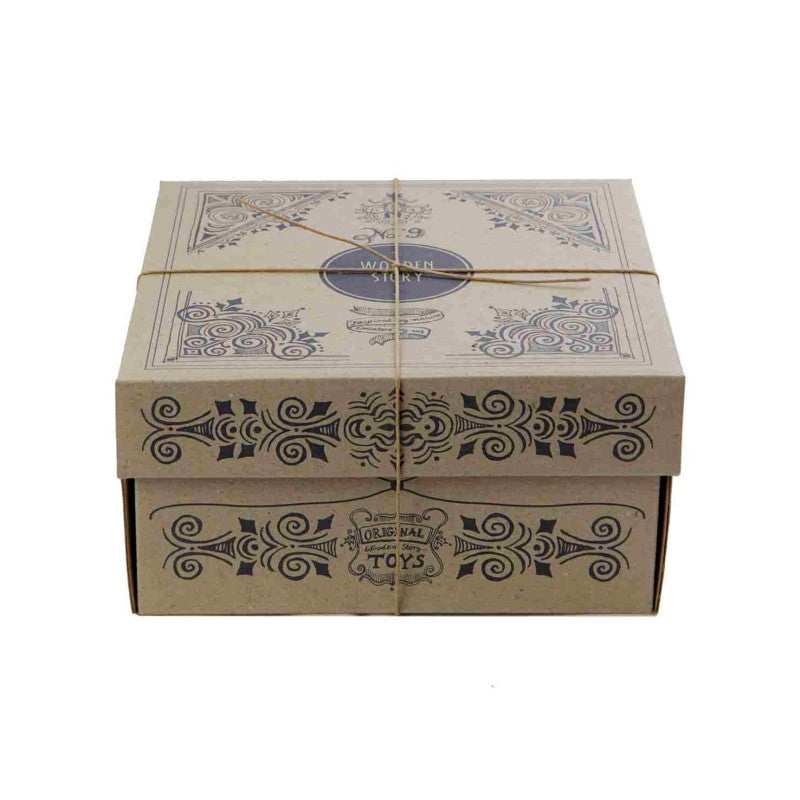 Houten vormendoos naturel met blokjes – afbeelding 3
