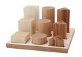 Houten vormenstoof naturel XL – sorteerbord met 9 blokken