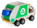 Houten vuilniswagen met twee poppetjes – afbeelding 2