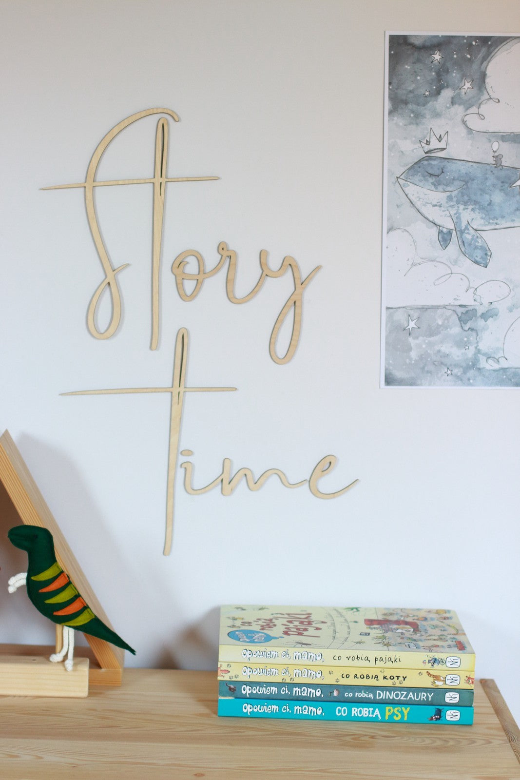 Houten wandbord Story Time kinderkamer – afbeelding 2
