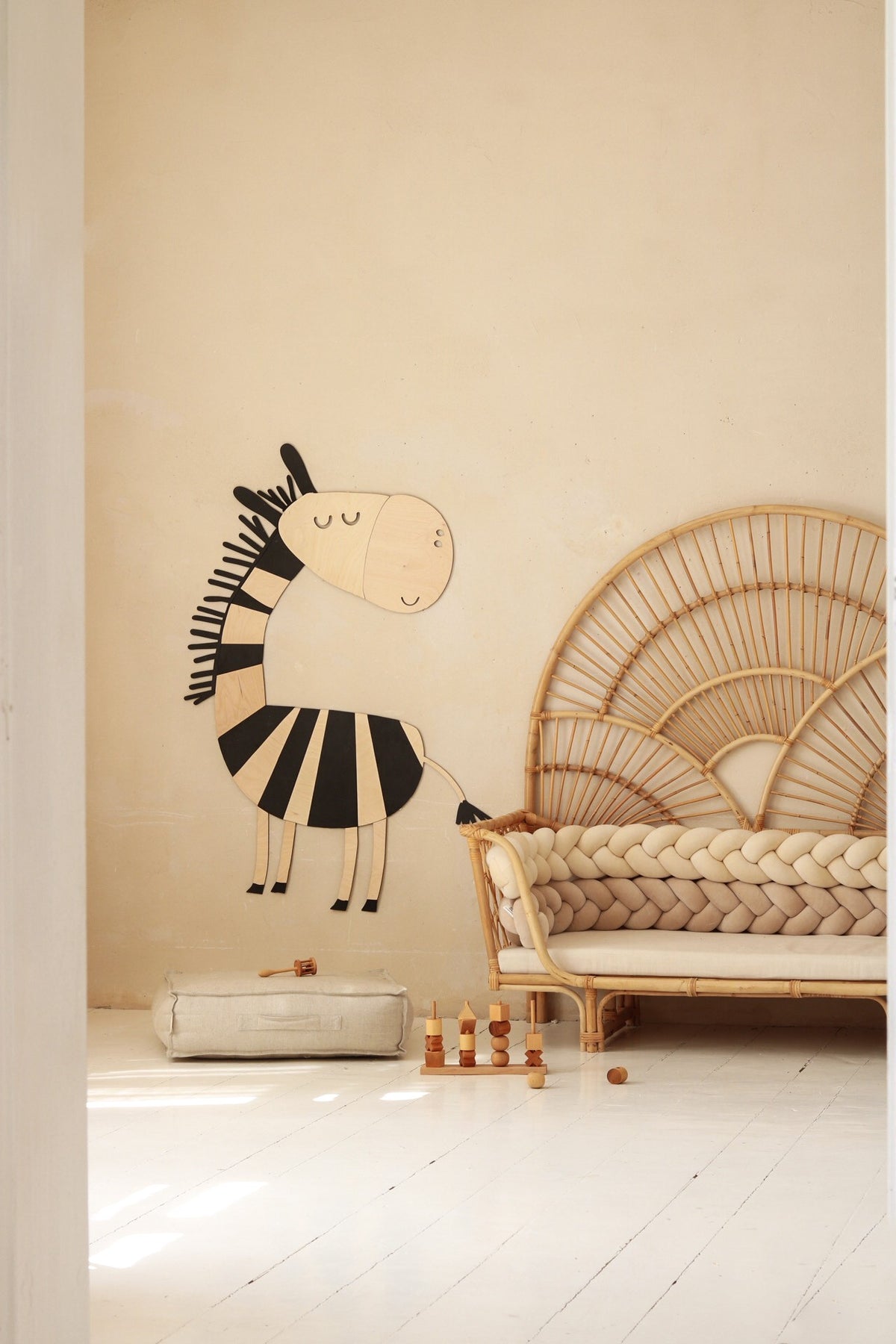 Houten wanddecoratie safari zebra – afbeelding 4