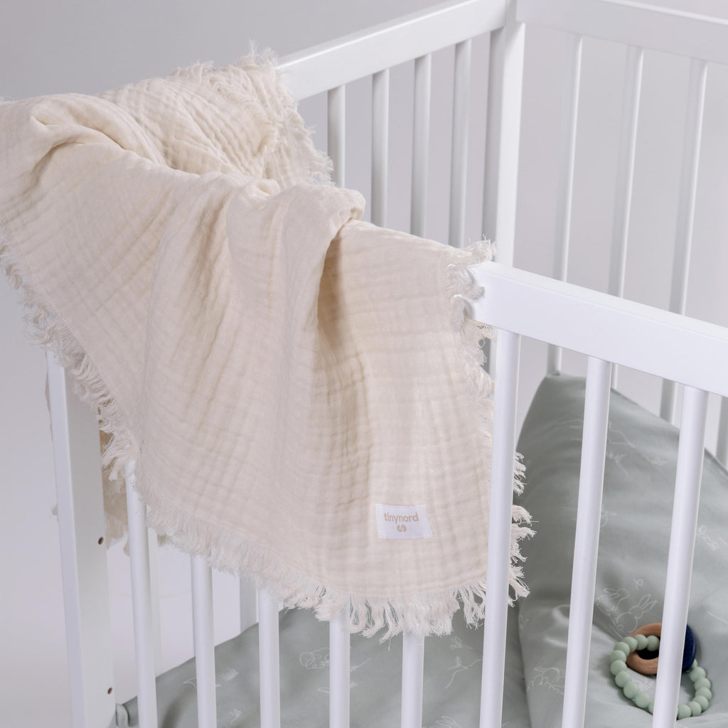 Hydrofiele mousseline deken beige – afbeelding 2