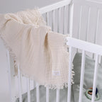 Hydrofiele mousseline deken beige – afbeelding 2