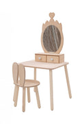 Kaptafel kind met spiegel en stoel – kroon – afbeelding 5