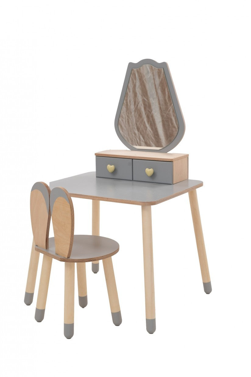 Kaptafel kind met spiegel en stoel – tulp – afbeelding 9