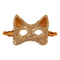 Kattenmasker voor kinderen pailletten goud