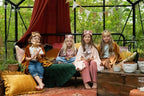 Kattenmasker voor kinderen pailletten goud – afbeelding 7