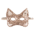 Kattenmasker voor kinderen pailletten roségoud