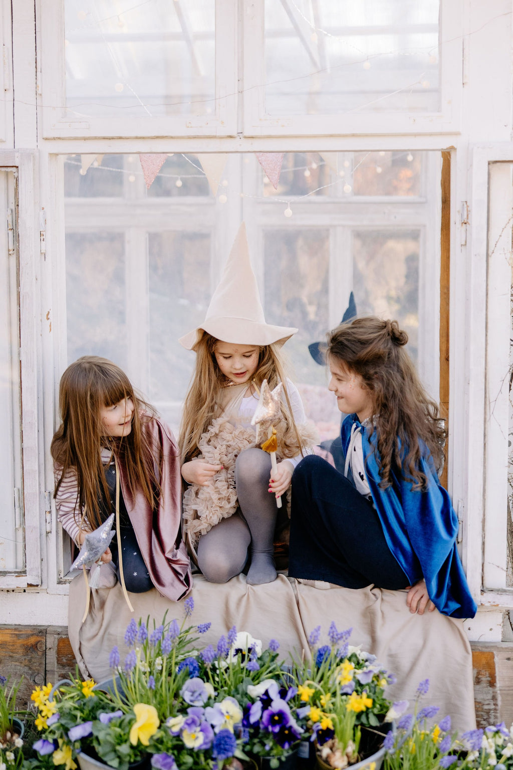 Kattenmasker voor kinderen pailletten roségoud – afbeelding 7