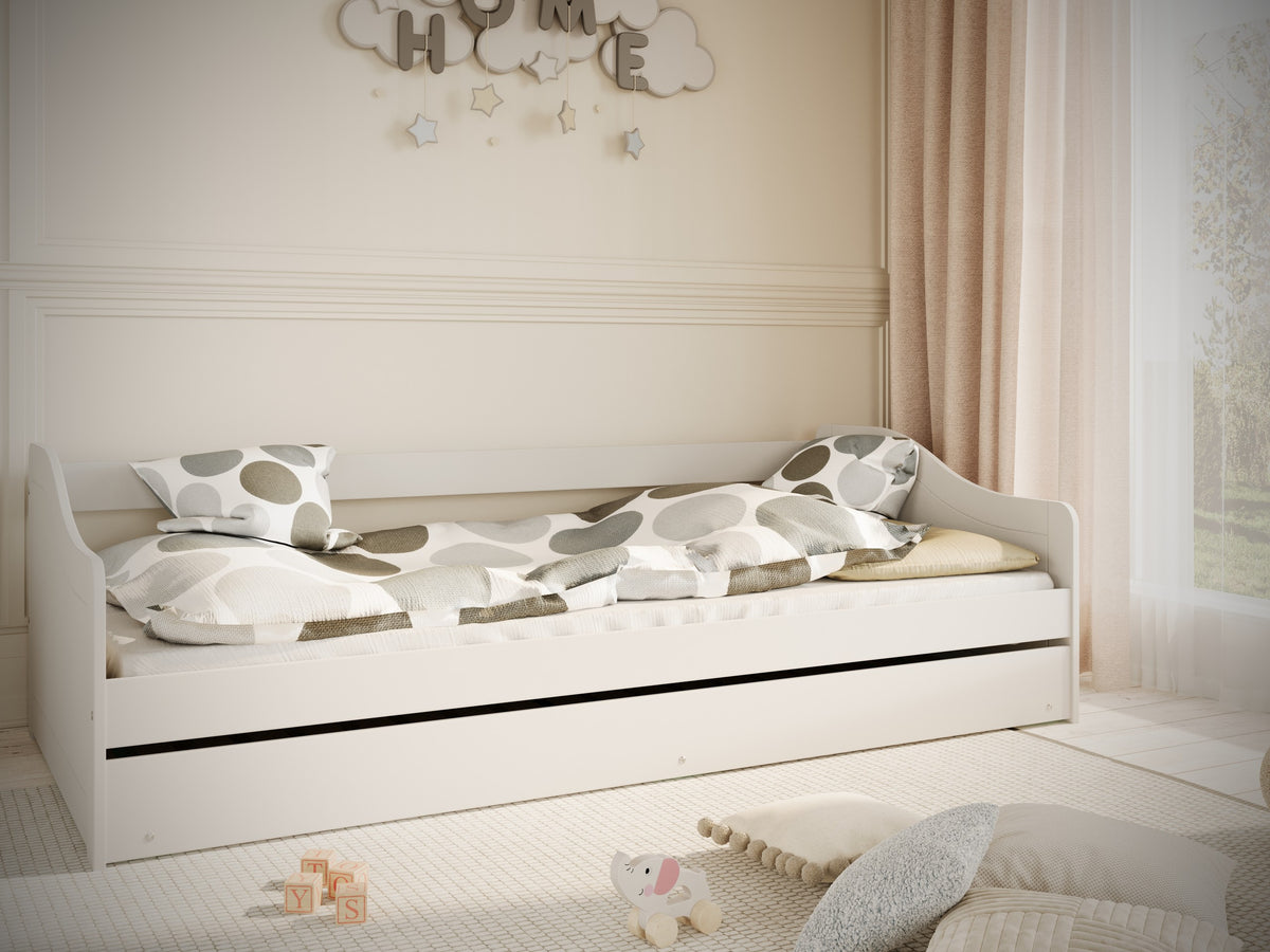 Kinderbed Blanka wit met laden en schappen – afbeelding 8