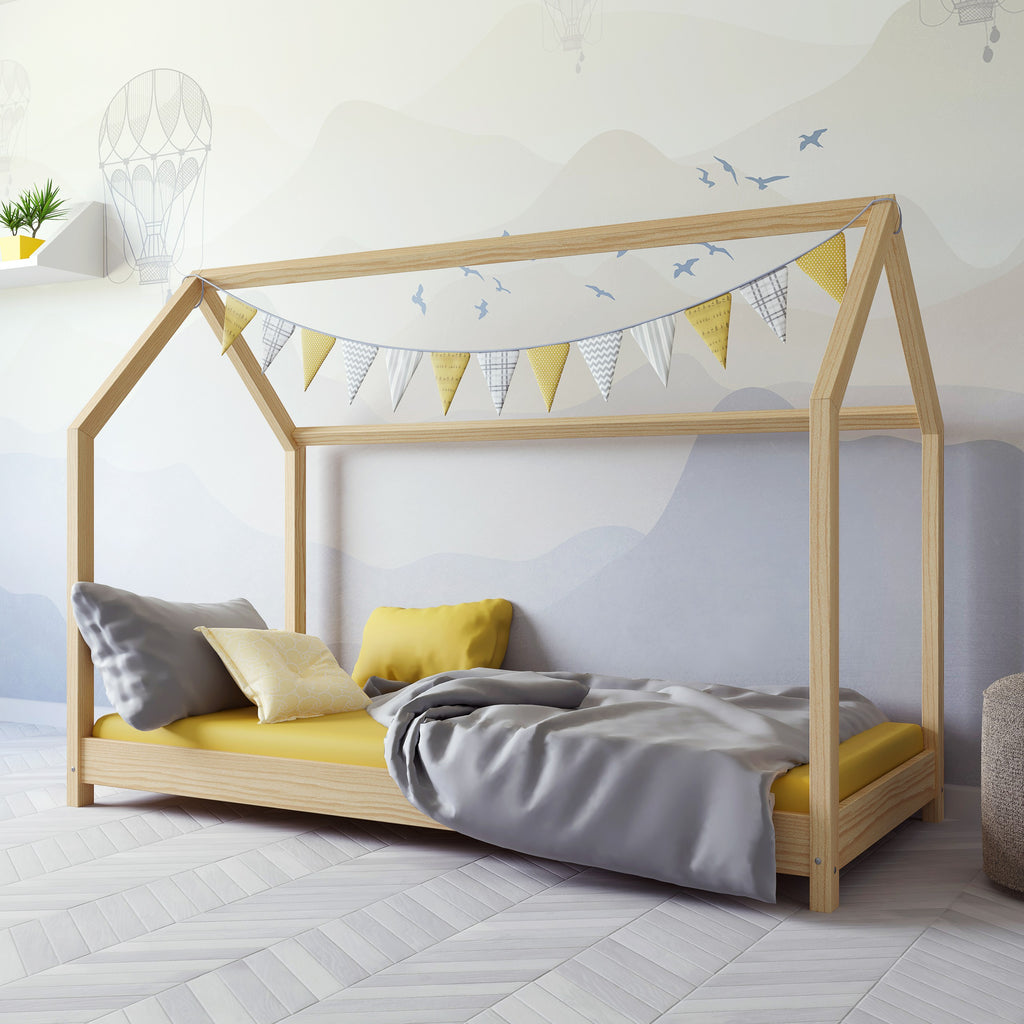 Kinderbed huisje Bella naturel – afbeelding 2
