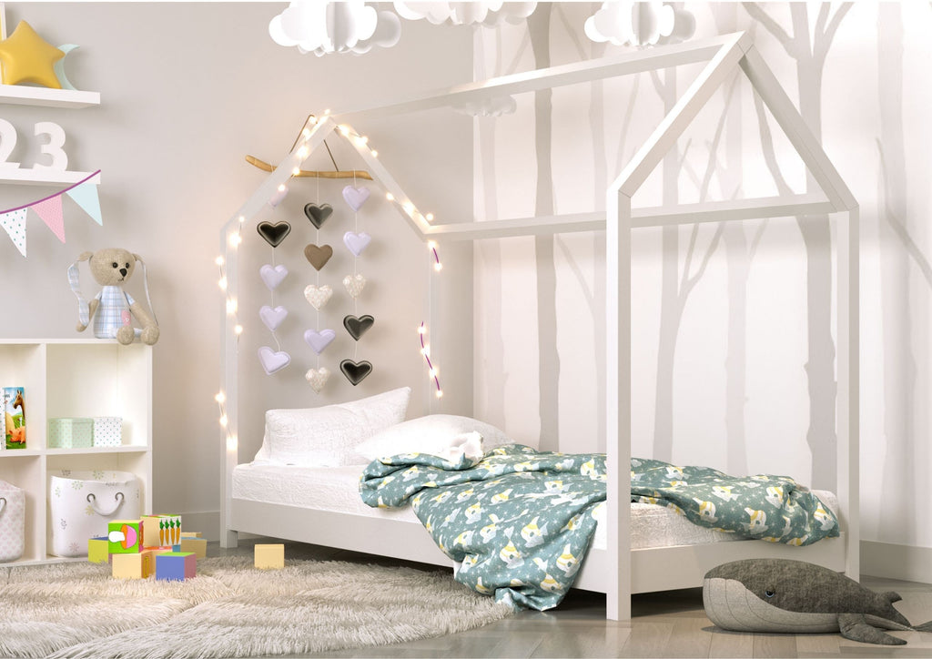 Kinderbed huisje Bella wit – afbeelding 2