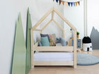 Kinderbed huisje LUCKY met zijdak en hekje – 80 cm breed – afbeelding 5
