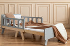 Kinderbed meegroeiend met matras – uitschuifbaar bed en bank
