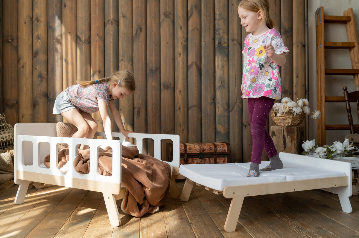Kinderbed meegroeiend met matras – uitschuifbaar bed en bank – afbeelding 13