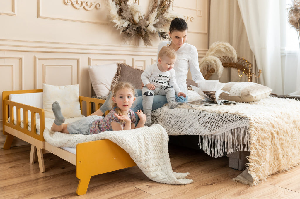 Kinderbed meegroeiend met matras – uitschuifbaar bed en bank – afbeelding 18