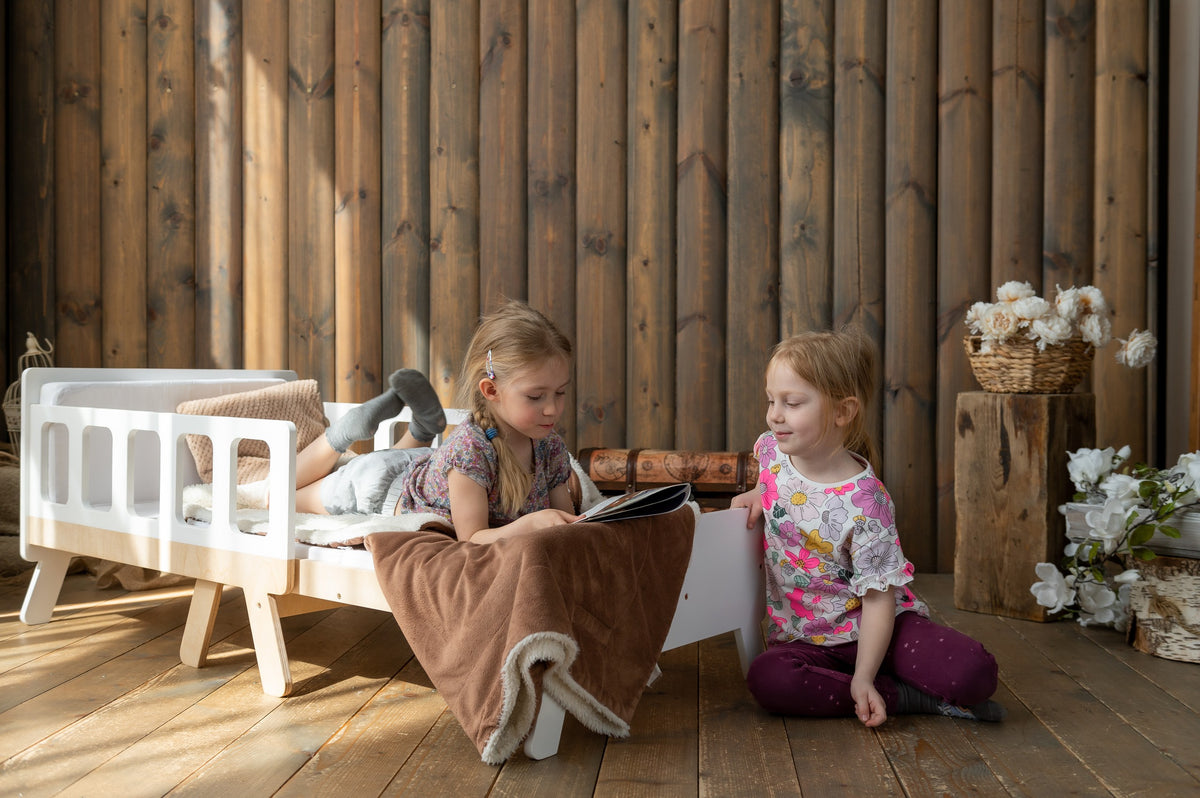 Kinderbed meegroeiend met matras – uitschuifbaar bed en bank – afbeelding 2
