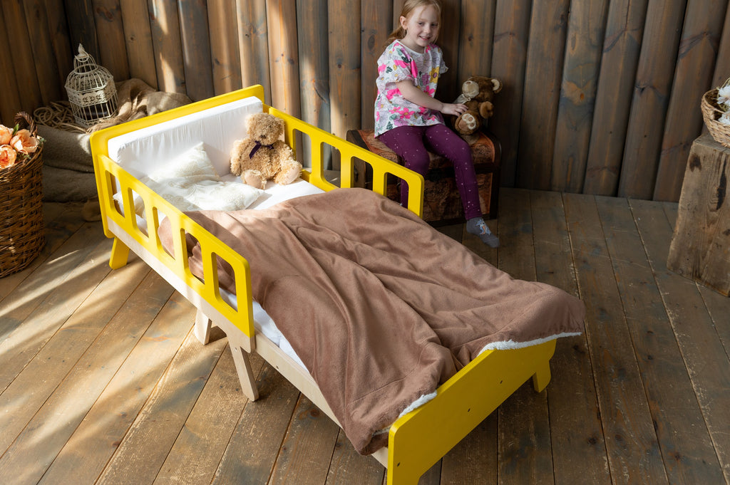 Kinderbed meegroeiend met matras – uitschuifbaar bed en bank – afbeelding 3
