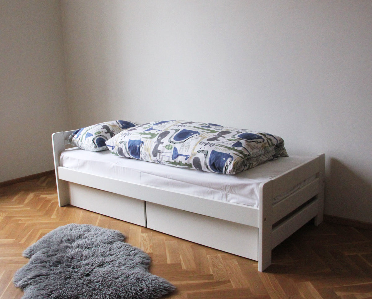 Kinderbed Smart – meegroeibed met commode en bureau wit – afbeelding 8