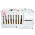 Kinderbed Smart – meegroeibed met commode en bureau wit – afbeelding 9