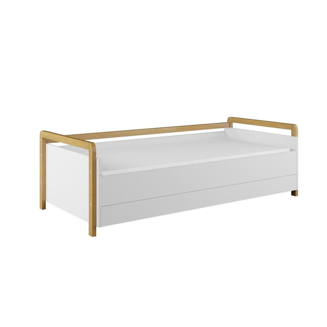 Kinderbed Victor wit – bedbank met lade