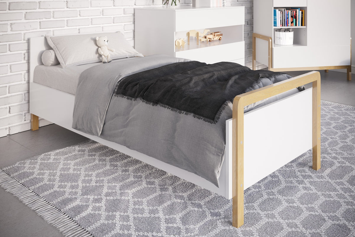 Kinderbed Victor wit – Scandinavisch bed 180 x 80 cm – afbeelding 3