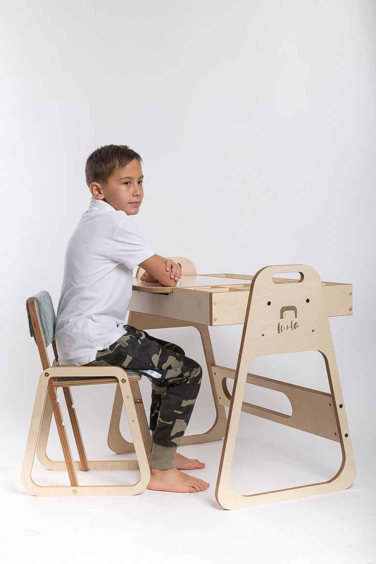 Kinderbureau Julle – multisensorische knutseltafel verstelbaar – afbeelding 11