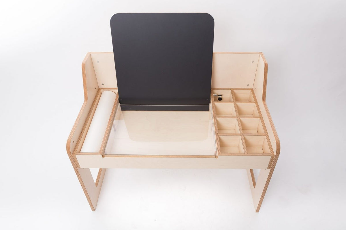 Kinderbureau Luula – multisensorische knutseltafel verstelbaar – afbeelding 3