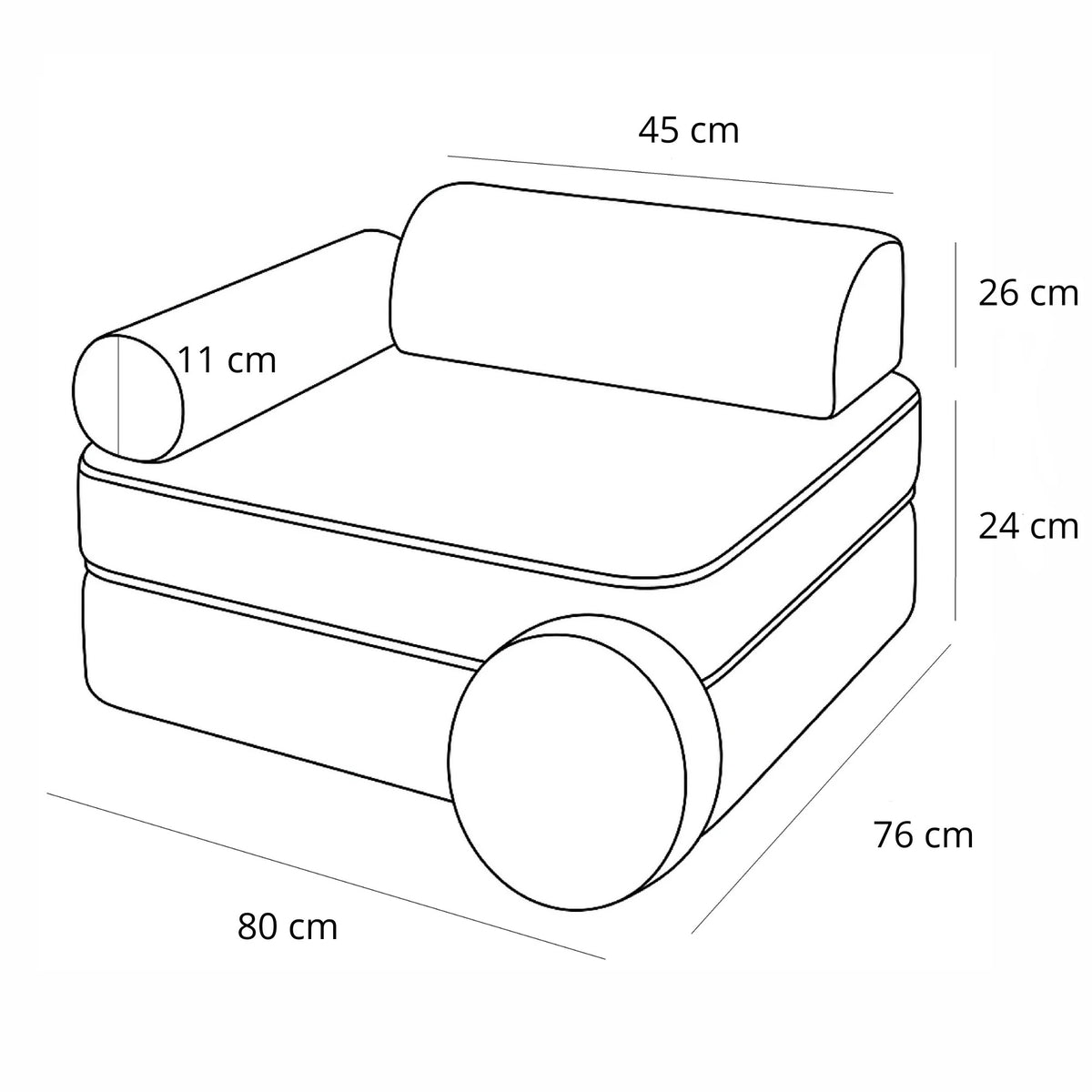Kinderfauteuil Bearly gebroken wit – afbeelding 4
