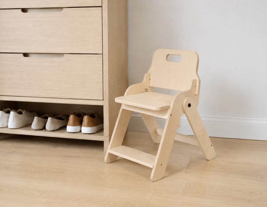 Kinderstoel opvouwbaar van hout – afbeelding 2