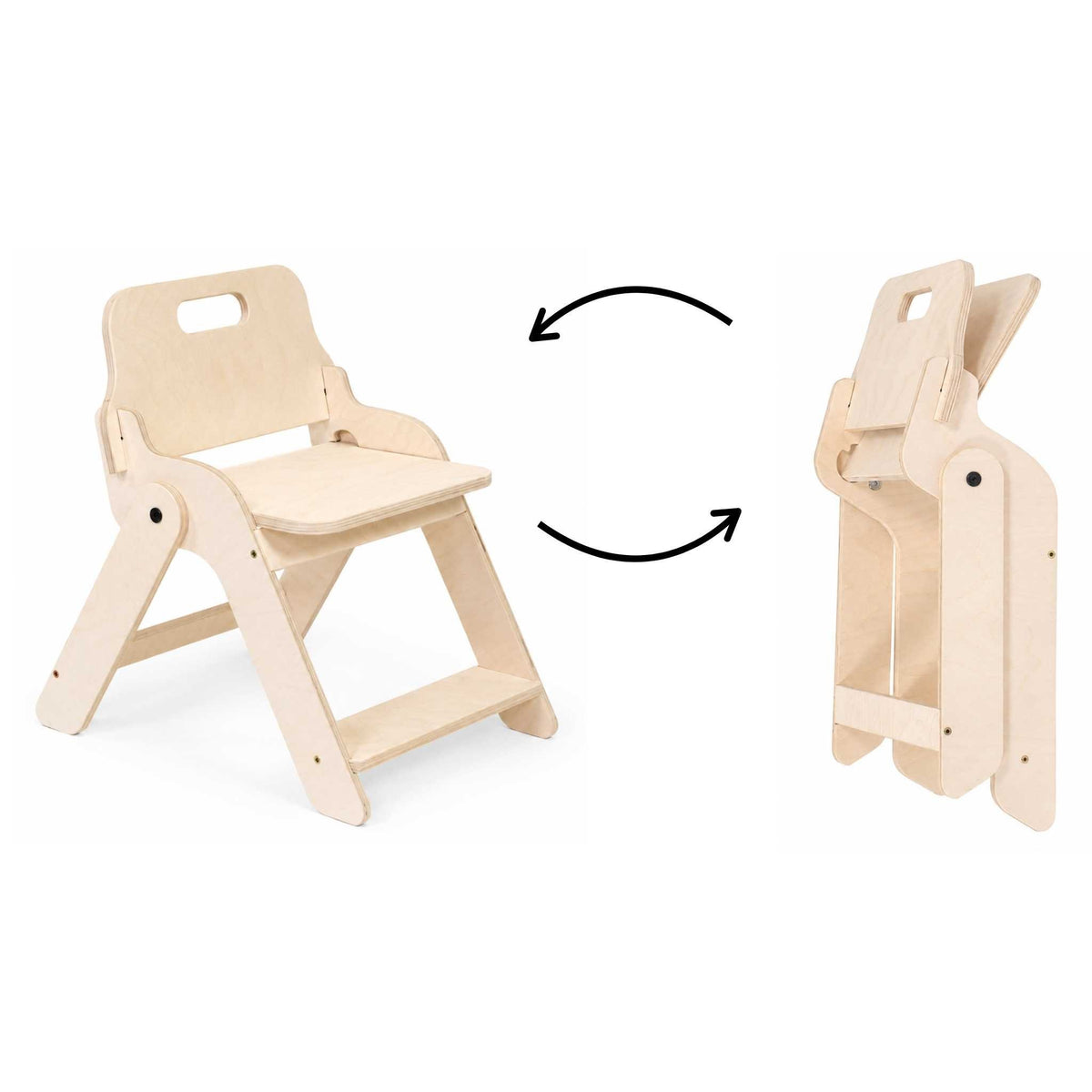 Kinderstoel opvouwbaar van hout – afbeelding 3