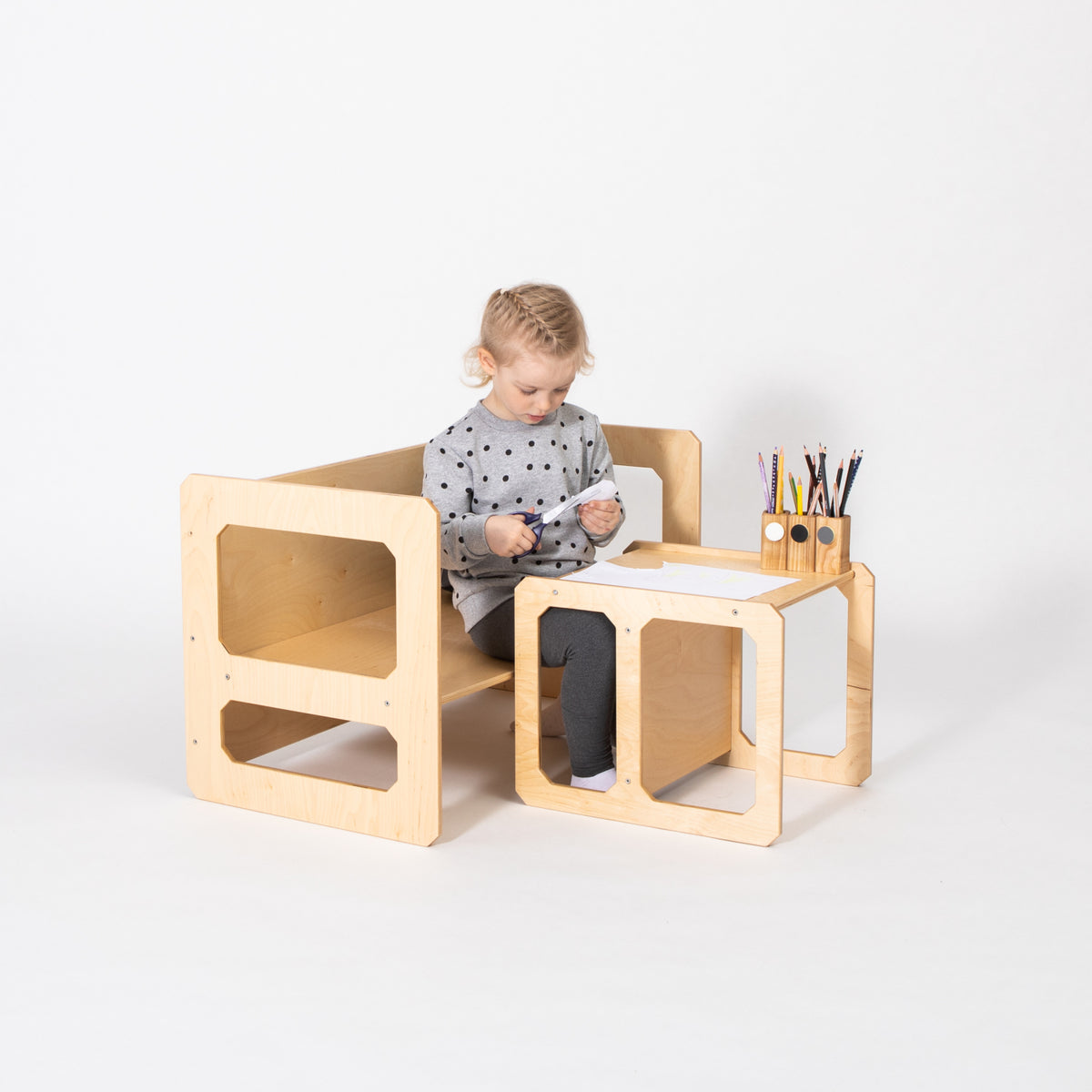 Kindertafel en stoel Montessori – met 1 stoel