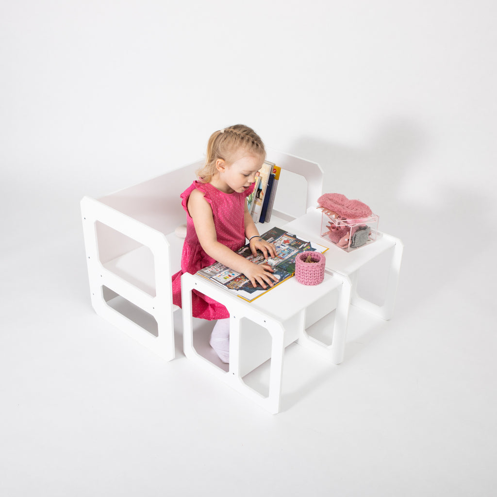 Kindertafel en stoel Montessori – met 2 stoelen – afbeelding 5