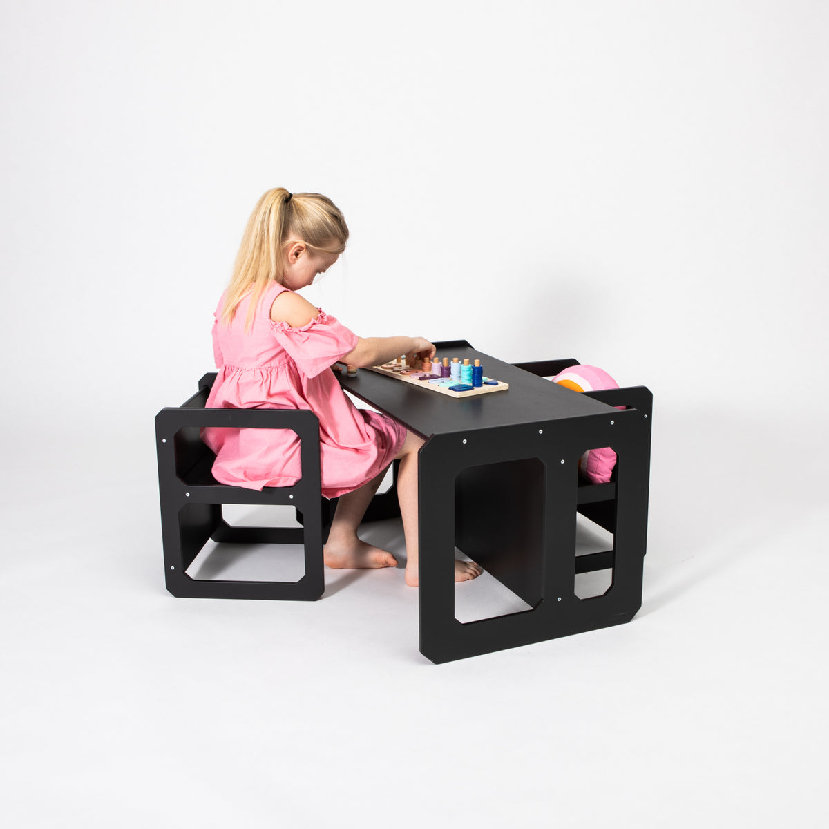 Kindertafel en stoel Montessori – met 2 stoelen – afbeelding 6