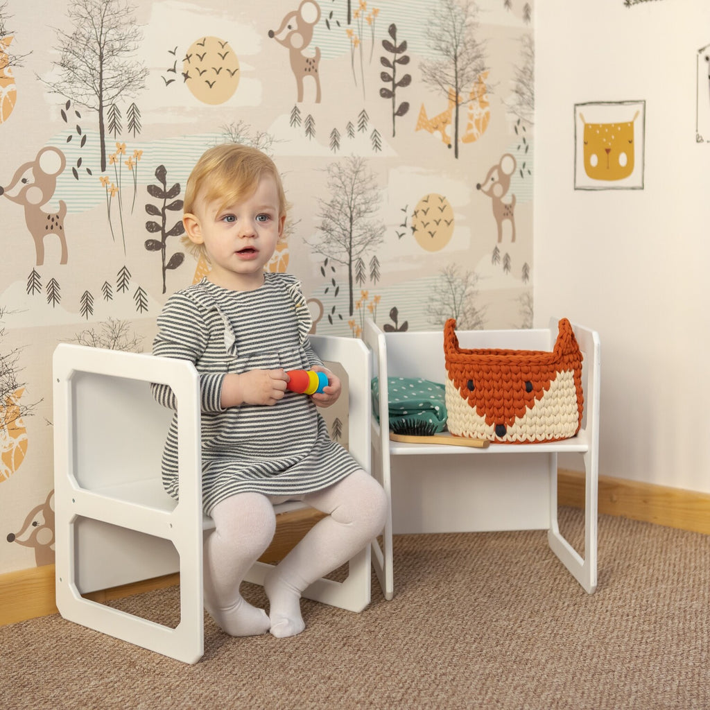 Kindertafel en stoel Montessori – met 2 stoelen – afbeelding 8