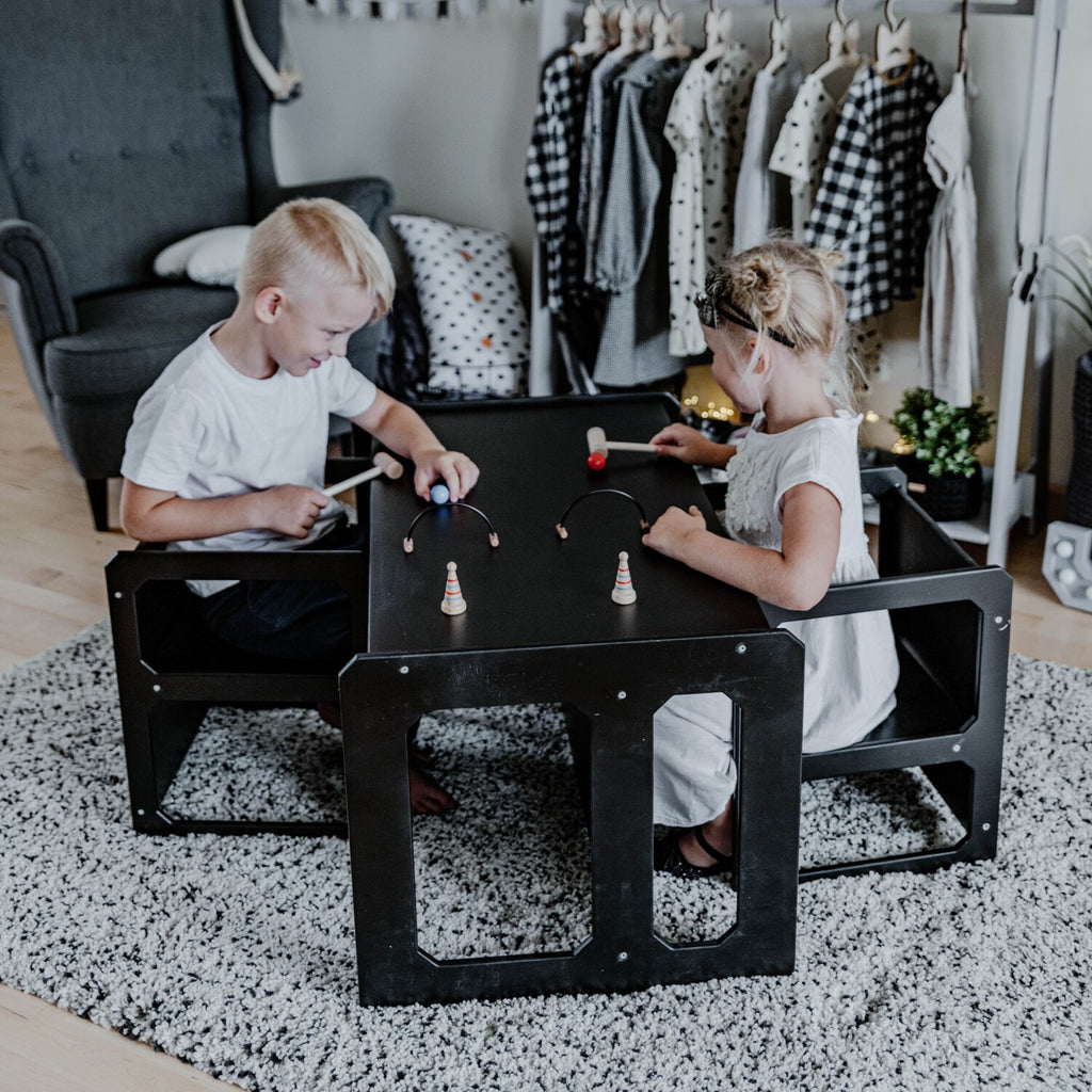 Kindertafel en stoel Montessori – met 2 stoelen – afbeelding 9