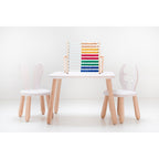 Kindertafel met 2 Stoeltjes hert en konijn – afbeelding 5