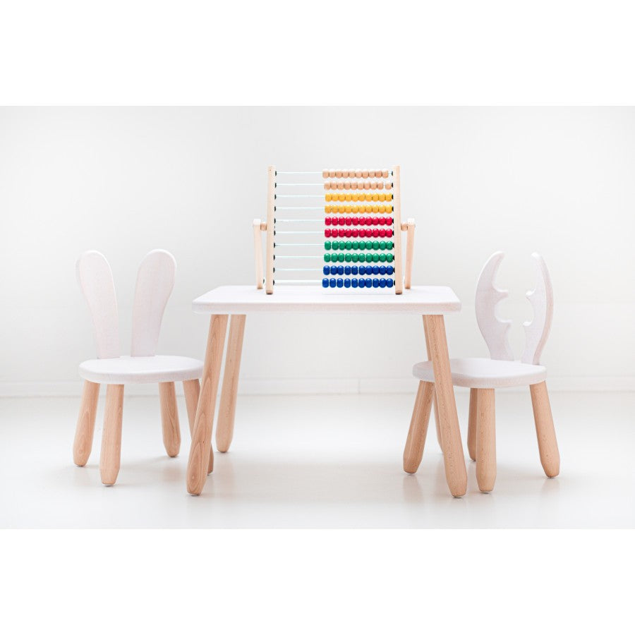 Kindertafel met 2 Stoeltjes hert en konijn – afbeelding 5