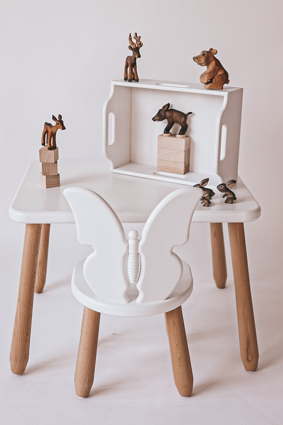 Kindertafel met 2 Stoeltjes vlinder