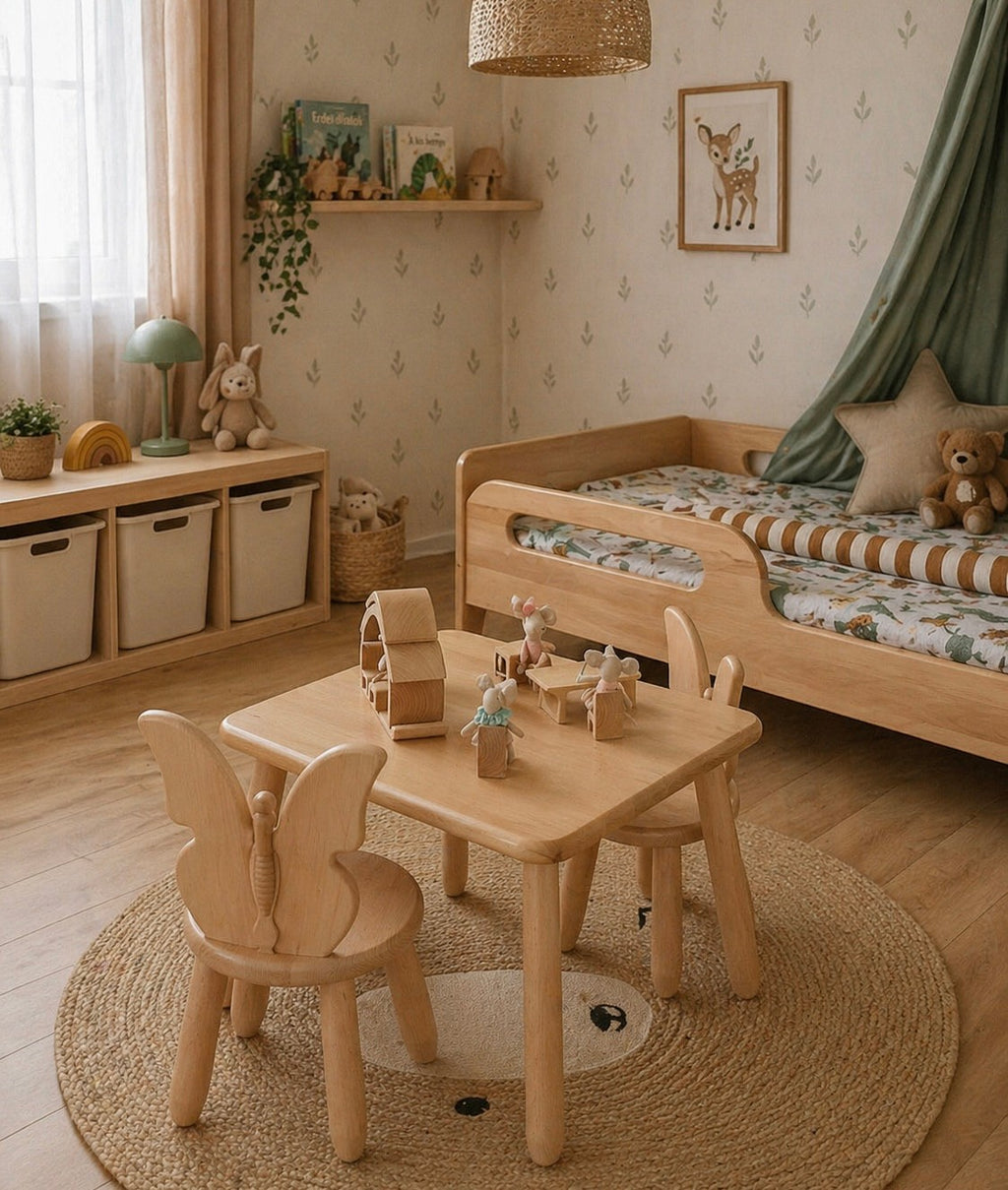 Kindertafel met 2 Stoeltjes vlinder – afbeelding 3