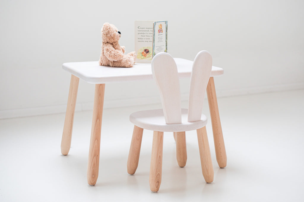 Kindertafel met Stoeltje konijn