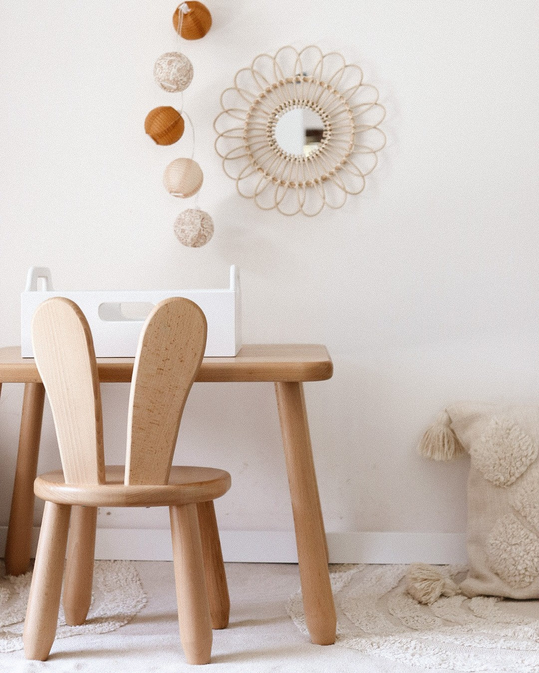 Kindertafel met Stoeltje konijn – afbeelding 3