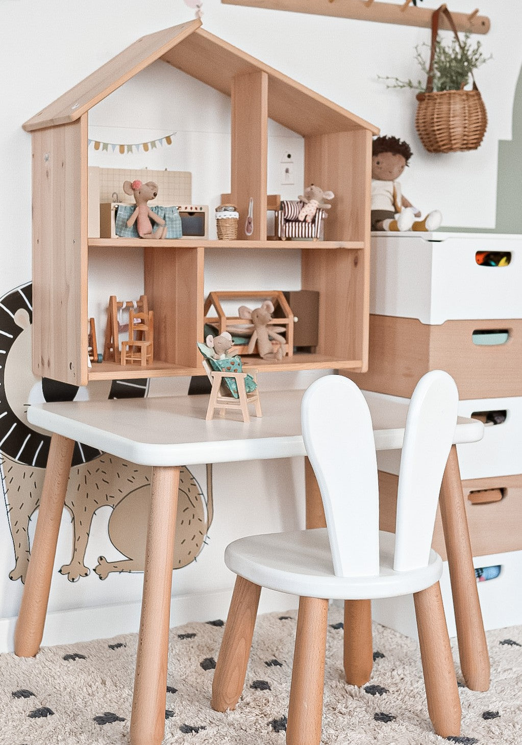 Kindertafel met Stoeltje konijn – afbeelding 4